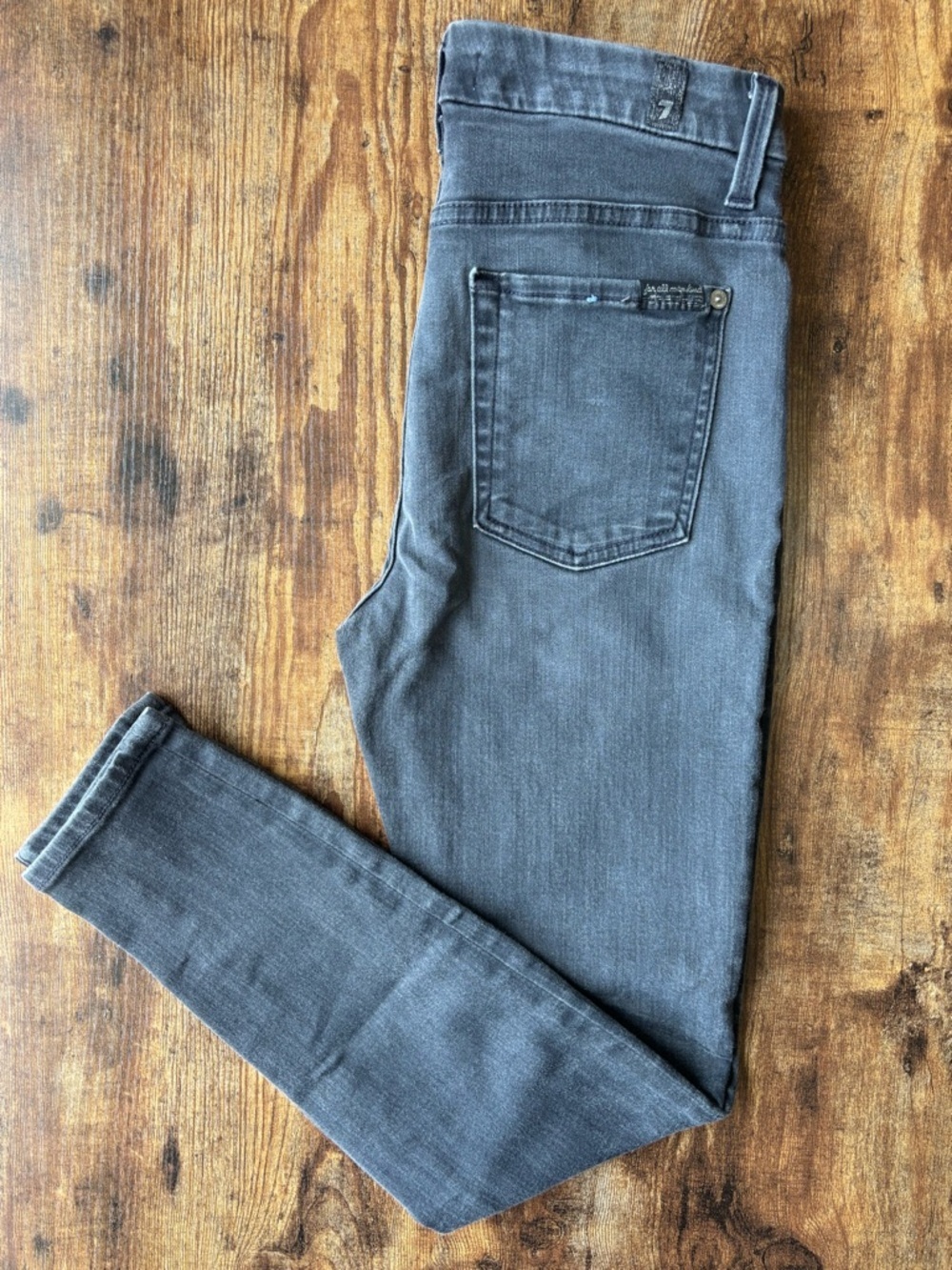 7 Seven For All Mankind Jeans sz 27 High Waist Ankle Skinny